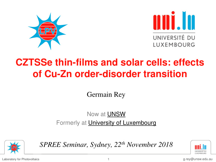 of cu zn order disorder transition