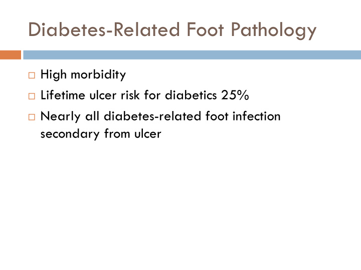 diabetes related foot pathology