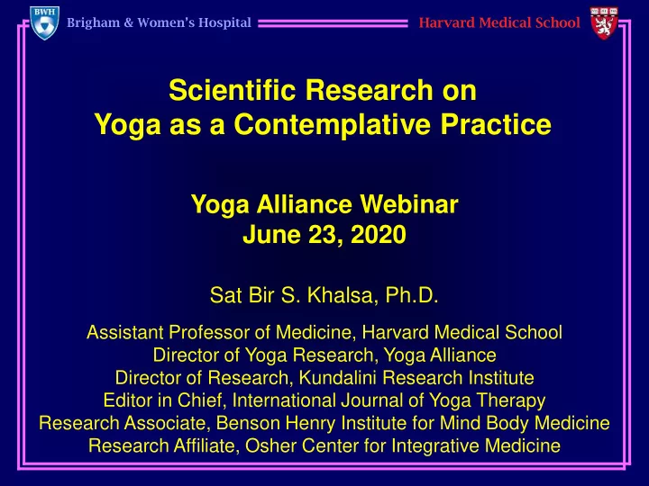 scientific research on