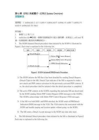GPRS  (GPRS System Overview)    1. (a)(b)(c)(d) 2.