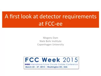 A  first  look  at  detector  requirements    at  FCC-ee    Mogens