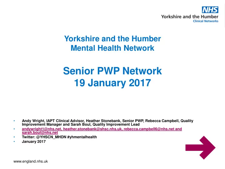 senior pwp network