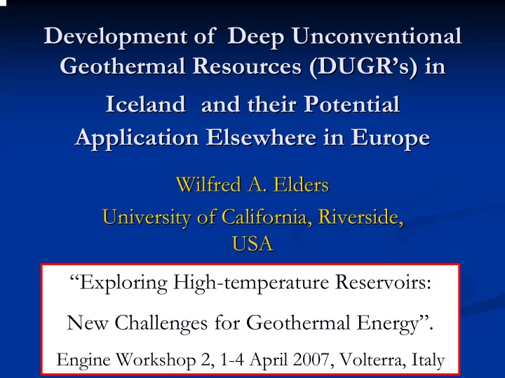 development of deep unconventional development of deep