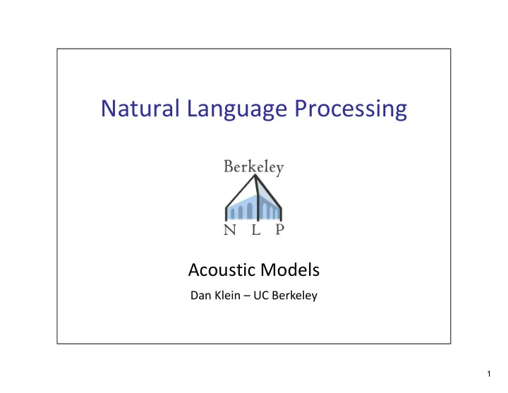 natural language processing