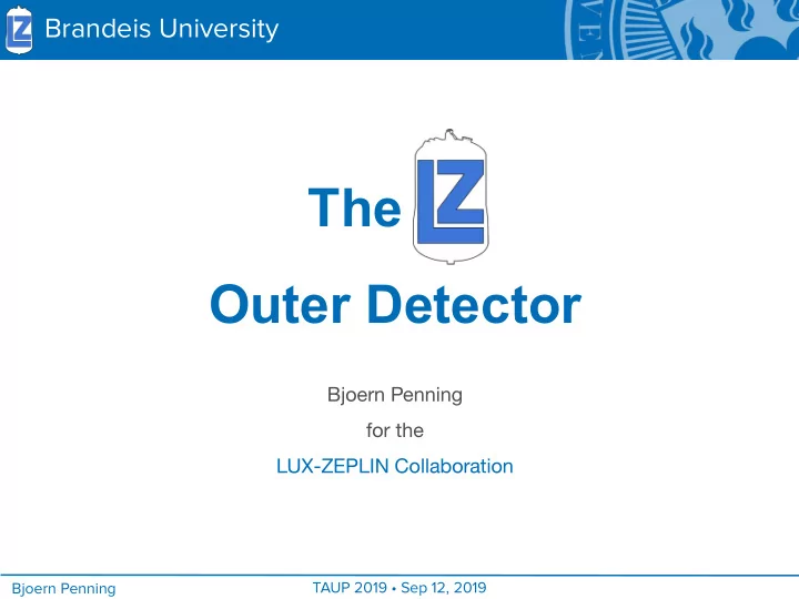 the lz outer detector