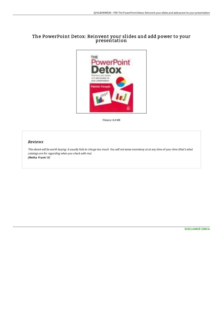 the powerpoint detox reinvent your slides and add power