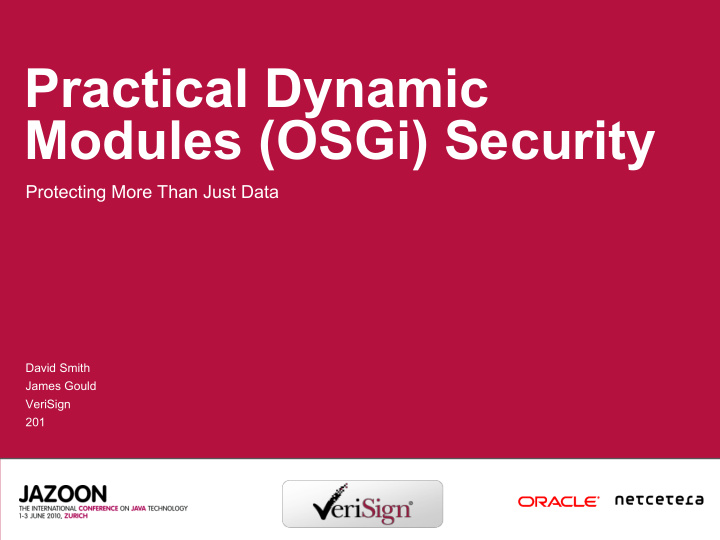 practical dynamic modules osgi security