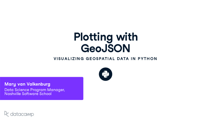 plotting w ith geojson