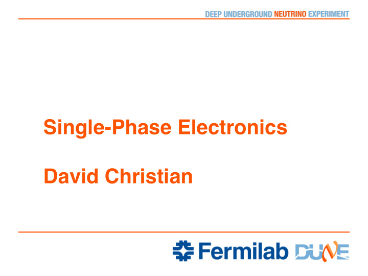 single phase electronics david christian strategy