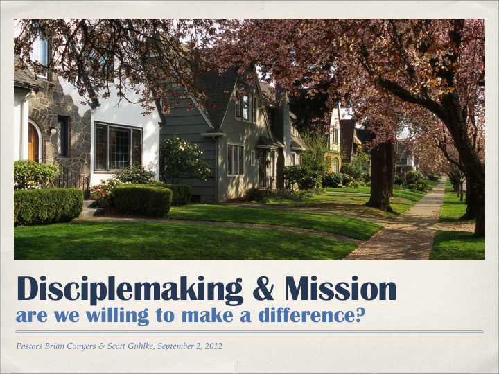 disciplemaking mission