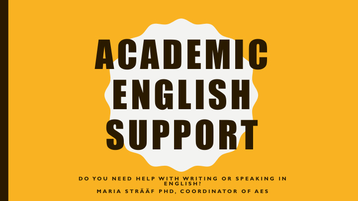 academic english support