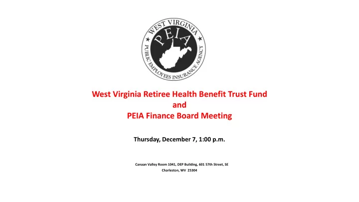peia finance board meeting