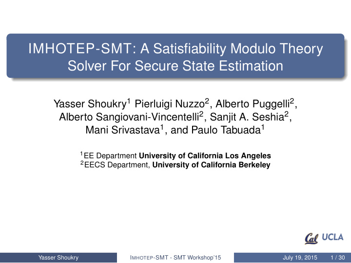 imhotep smt a satisfiability modulo theory solver for
