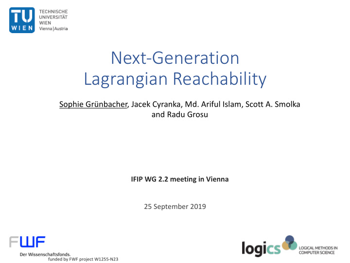 next generation lagrangian reachability