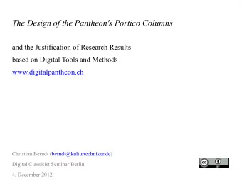 The Design of the Pantheon's Portico Columns  and the Justification of Research Results  based on