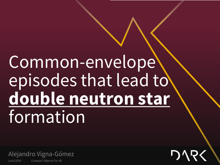 common envelope episodes that lead to double neutron star