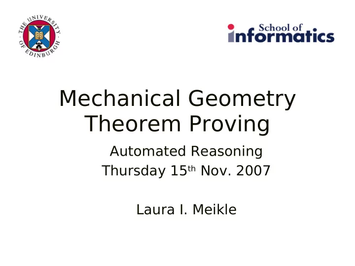 mechanical geometry theorem proving