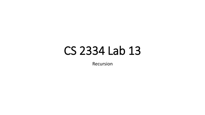 cs 2334 lab 13 13