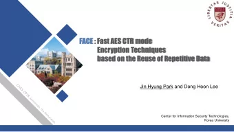 based on the Reuse of Repetitive Data  Jin Hyung Park and Dong Hoon Lee  Center for Information