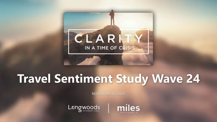 travel sentiment study wave 24