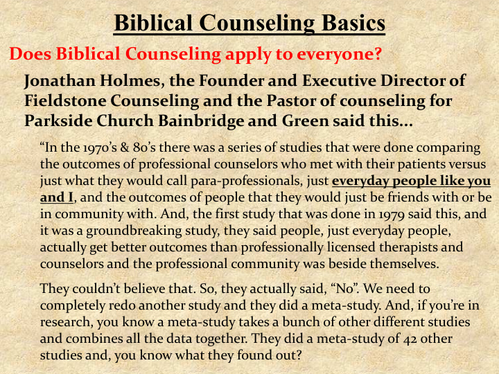 biblical counseling basics