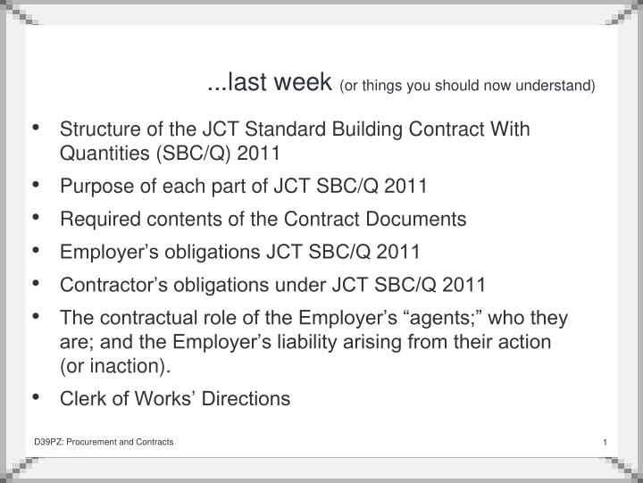 unit 7 contract administration instructing certifying