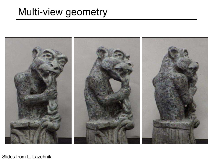 multi view geometry
