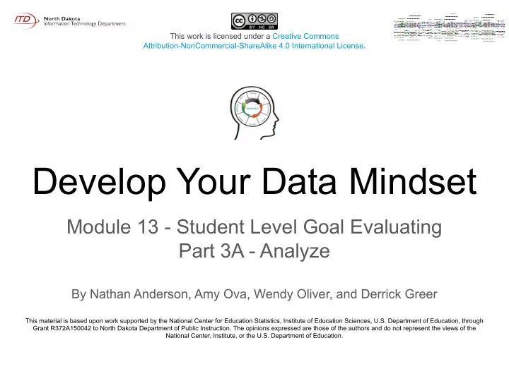 develop your data mindset