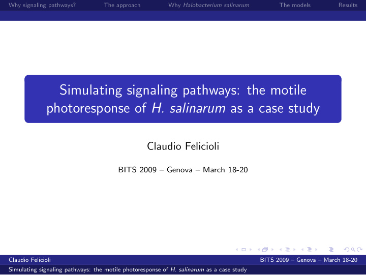 simulating signaling pathways the motile photoresponse of