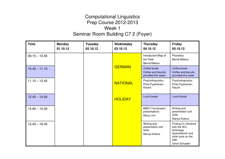 computational linguistics prep course 2012 2013 week 1