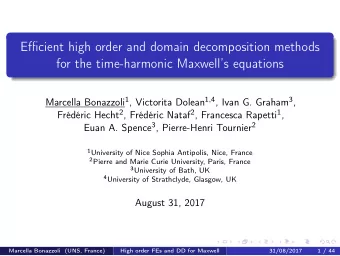 Efficient high order and domain decomposition methods  for the time-harmonic Maxwells equations