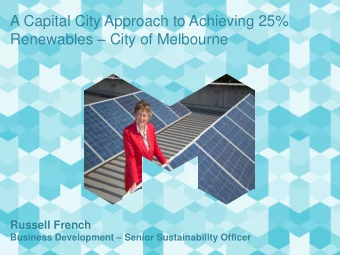 Russell French Business Development  Senior Sustainability Officer  Residential    Solar