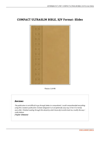 COMPACT ULTRASLIM BIBLE, KJV Format: Slides  COMPACT ULTRASLIM BIBLE, KJV Format: Slides  Filesize: