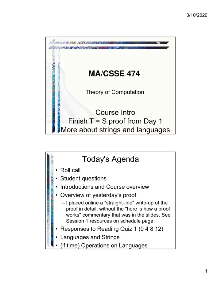 ma csse 474