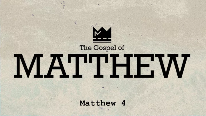 matthew 4 1 nazareth