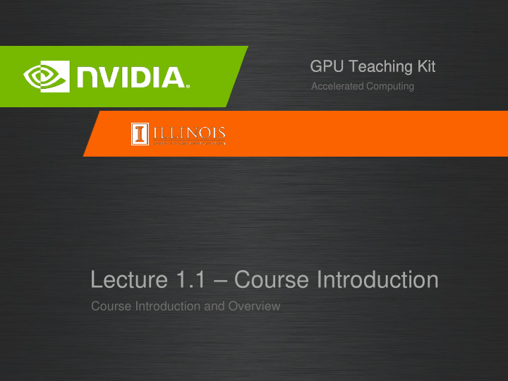 lecture 1 1 course introduction