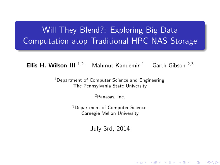 will they blend exploring big data computation atop