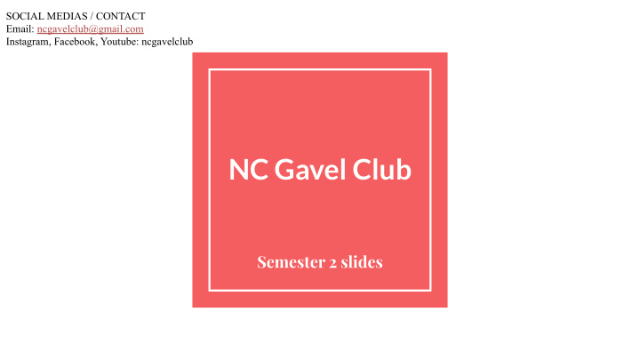 nc gavel club