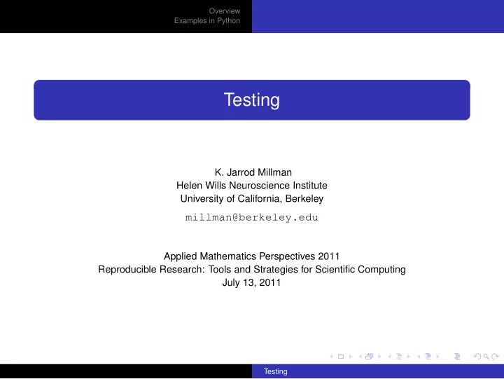 testing