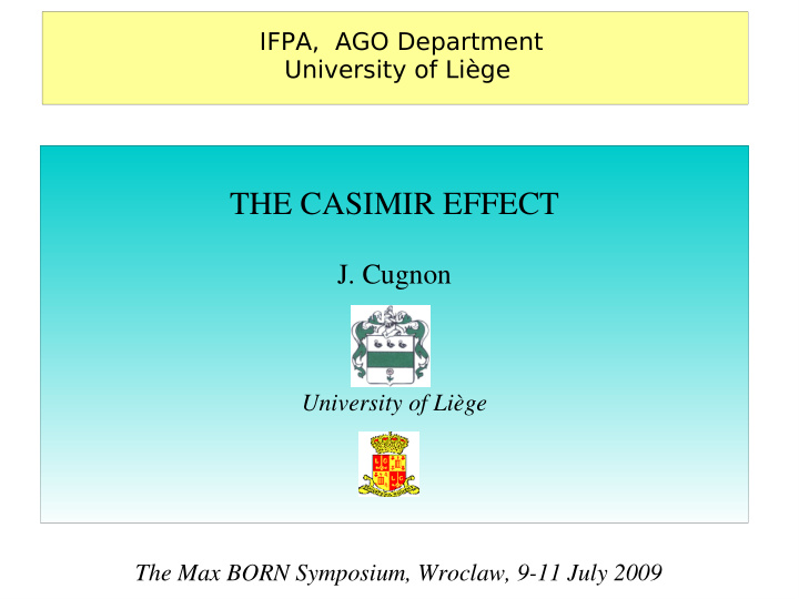 the casimir effect