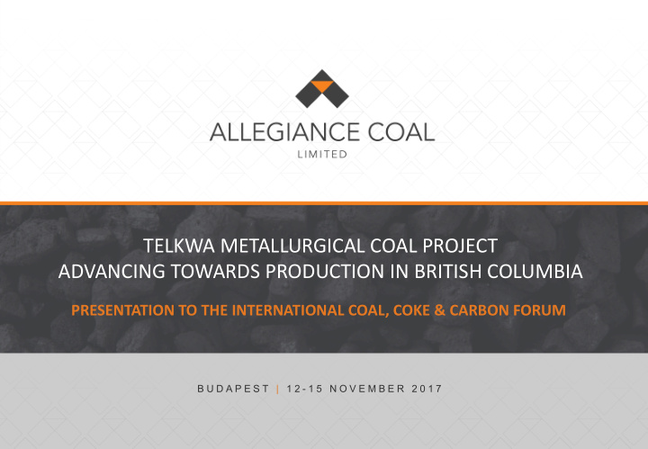 telkwa metallurgical coal project advancing towards