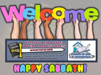 HAPPY SABBATH!  WAKE  UP  CALL  ARE YOU SLEEPING, BROTHER JOHN?  FIRST LOVE  Revelation 2:1-2  Unto