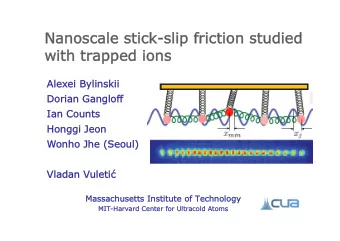Na  Nanosca  scale sti  stick  ck-sl  slip  p fricti  ction stu  studi  died  d  with  th tr