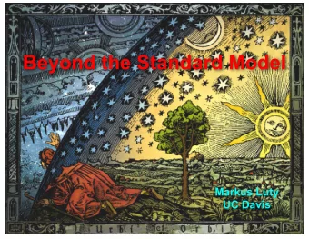 Beyond the Standard Model  Markus Luty  UC Davis  Big Picture  Three major paradigms for particle