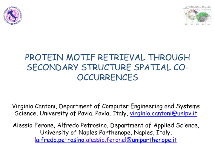 protein motif retrieval through secondary structure