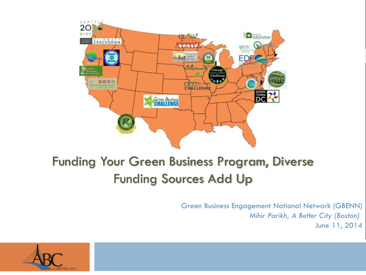 funding your green business program diverse funding