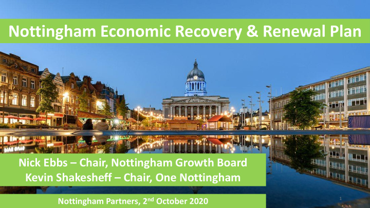 nottingham economic recovery renewal plan