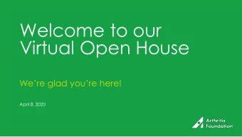 Virtual Open House  Were glad youre here!  April 8, 2020  Zoom Information  To enable audio,