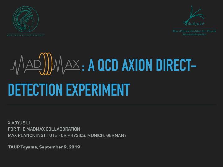a qcd axion direct detection experiment