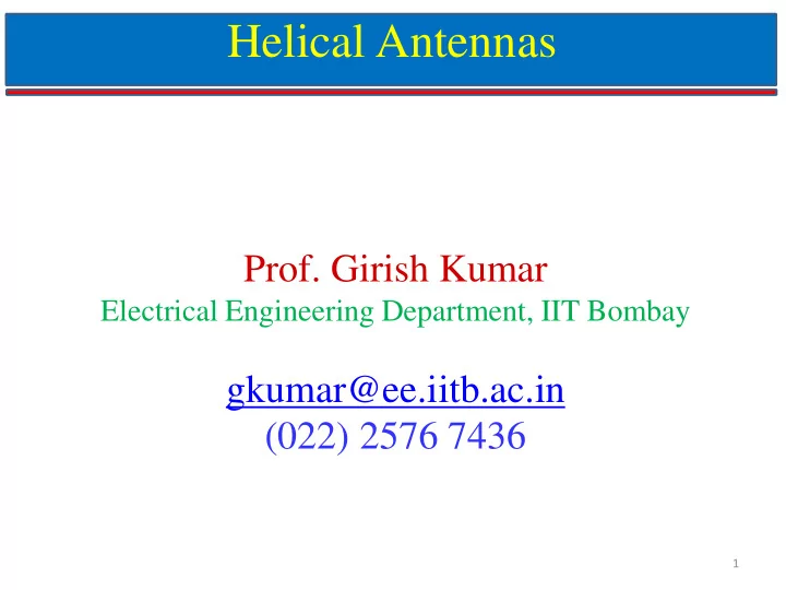 helical antennas